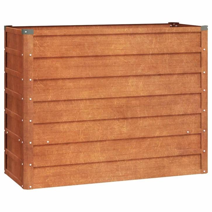 Roestige Plantenbak 100cm | Tweedekansje | Bespaar 40%, Tuin en Terras, Bloembakken en Plantenbakken, 60 cm of meer, 100 cm of meer
