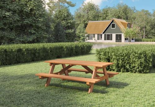 Rockwood® 6x Picknicktafel Hardhout Business 2.00m, Tuin en Terras, Picknicktafels, Nieuw, Hout, Rechthoekig, Ophalen of Verzenden