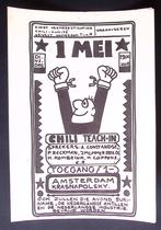 Demonstratie voor Chili bij de Krasnapolsky op poster, Verzamelen, Verzenden, Nieuw, Overige onderwerpen, Met lijst