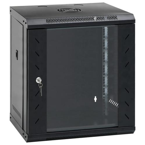 vidaXL Netwerkkast wandgemonteerd 12U 19 IP20 53x40x60 cm, Computers en Software, Overige Computers en Software, Nieuw, Verzenden