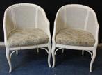 Fauteuil - Bamboe, Rattan - Twee fauteils - Giorgetti stijl