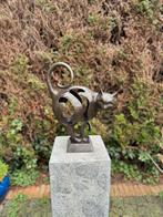 Bronzen Kat - Sculptuur - Interieur - Kantoor, Tuin en Terras, Tuinbeelden, Nieuw, Abstract beeld, Metaal, Verzenden