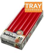 BOLSIUS DINERKAARSEN 230 X 20 MM (ROOD) TRAY 6 X 10 STUKS, Verzenden, Nieuw