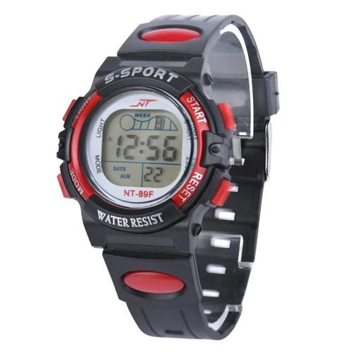 Fako® - Kinderhorloge - LCD Sport NT Mini - Rood, Sieraden, Tassen en Uiterlijk, Horloges | Kinderen, Verzenden