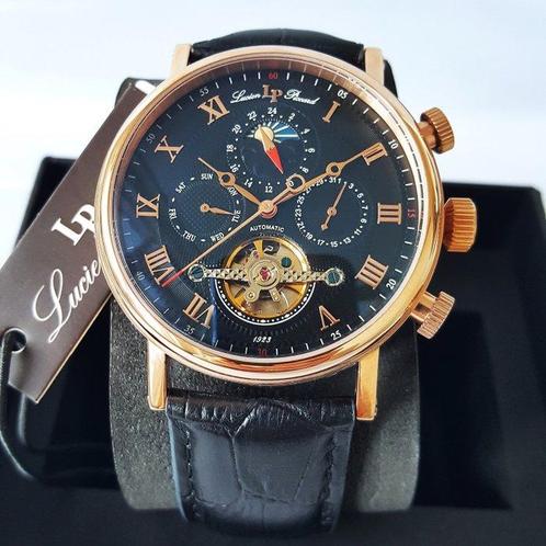 Lucien Piccard - Automatic - Calendar - Moon / Sun - Gold -, Sieraden, Tassen en Uiterlijk, Horloges | Heren