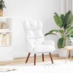 vidaXL Ontspanningsstoel Wit 69 x 74 x 93 cm Kunstleer, Huis en Inrichting, Fauteuils, Verzenden, Nieuw