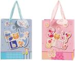 Geschenktasje Baby met glitter + applicatie 2 assorti stuks, Ophalen of Verzenden, Nieuw