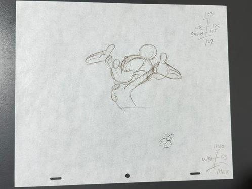 Walt Disney - Oorspronkelijke animatie tekening van Mickey, Boeken, Strips | Comics