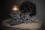 Krans Palm Petal black 25 cm, Huis en Inrichting, Woonaccessoires | Kransen, Ophalen of Verzenden, Nieuw