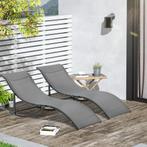 TRUUSK Set Van 2 Zonneligstoelen Tuinligstoelen Stofligstoel, Tuin en Terras, Overige Tuin en Terras, Verzenden, Nieuw