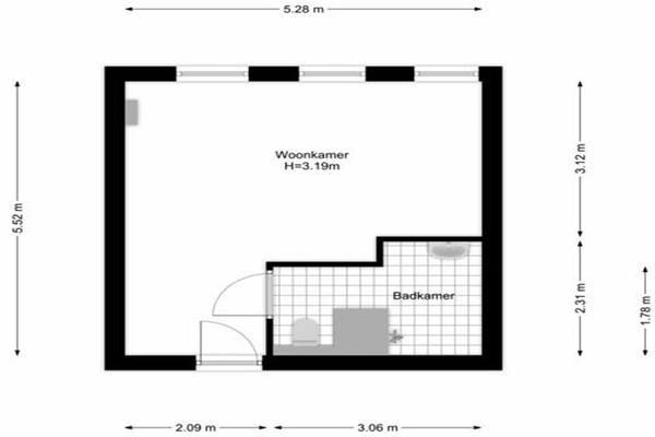 Studio Mandelaplein in Almere, Huizen en Kamers, Kamers te huur, 20 tot 35 m², Almere