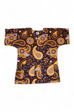 Marineblauw Geel Paisley Dashiki Shirt / Dashiki Jurk - Afri, Ophalen of Verzenden, Nieuw