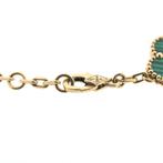 Gouden klavertje vier anker schakel armband | 16,5 cm - 1..., Ophalen of Verzenden, Gebruikt, Overige kleuren, Goud