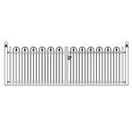 Hekwerk Pro Dubbele sierpoort Capri h125 x b301,4cm recht, Ophalen of Verzenden, Nieuw