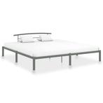 vidaXL Bedframe metaal grijs 200x200 cm, Verzenden, Overige maten, 200 cm, Metaal