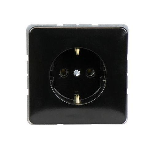 Jung CD500 wandcontactdoos ra 1V zwart - CD1520NSW, Doe-het-zelf en Verbouw, Elektra en Kabels, Stopcontact, Nieuw