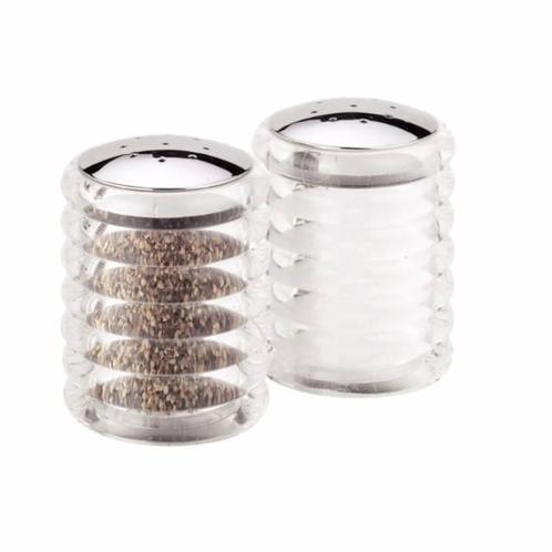 Zout en peper vaatjes - geribbeld, Zakelijke goederen, Horeca | Keukenapparatuur, Nieuw in verpakking, Verzenden