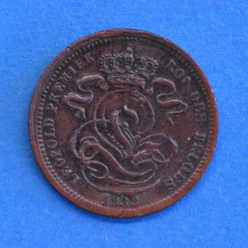 België. Leopold I. 1 Cent 1833 ( tweede 3 over 2 ) (Zonder, Postzegels en Munten, Munten | Nederland