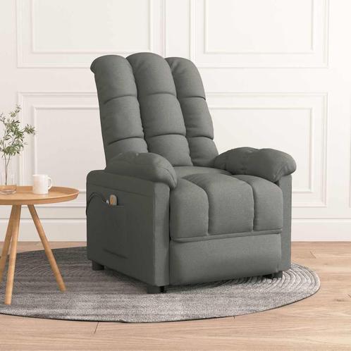 vidaXL Massagestoel elektrisch stof donkergrijs, Sport en Fitness, Massageproducten, Nieuw, Verzenden