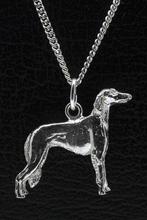 Zilveren Saluki ketting hanger - groot, Verzenden, Nieuw