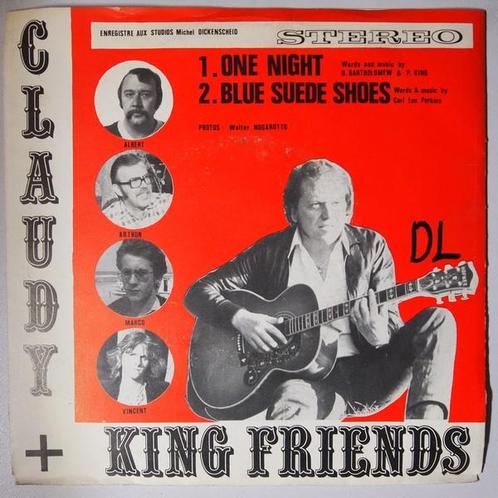 Claudy + King Friends - One night / Blue suede (shoes) -..., Cd's en Dvd's, Vinyl Singles, Single, Gebruikt, 7 inch, Pop