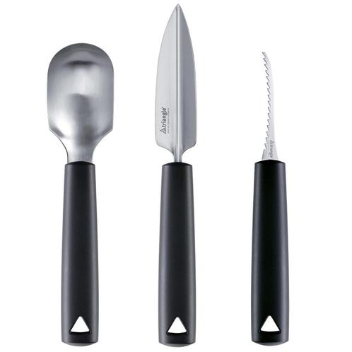 Triangle Pompoen Kerfset 3-Delig – RVS Lemmet – Vaatwass, Huis en Inrichting, Keuken | Keukenbenodigdheden, Nieuw, Ophalen of Verzenden