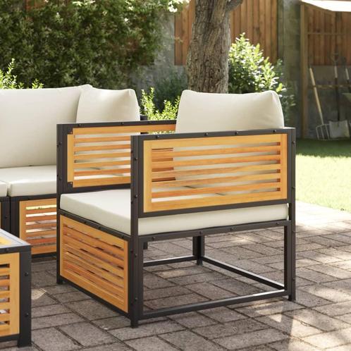 vidaXL Tuinstoel met kussens massief acaciahout, Tuin en Terras, Tuinsets en Loungesets, Nieuw, Hardhout, Verzenden