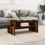 vidaXL Salontafel 90x55x42,5 cm bewerkt hout gerookt, Verzenden, Nieuw, Overige houtsoorten, 50 tot 100 cm
