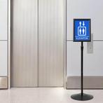 vidaXL Pedestal Posterstand Zilver a4 PVC en staal, Huis en Inrichting, Kasten | Vitrinekasten, Verzenden, Nieuw