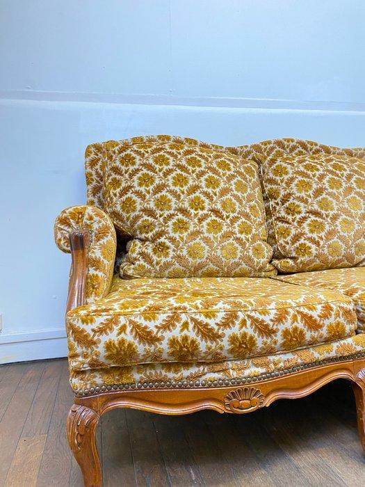 Sofa - Hout - Vintage Frans, Antiek en Kunst, Curiosa en Brocante
