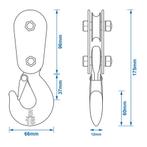 ProPlus Katrol met haak - Maximale belasting 2 ton - Duur..., Ophalen of Verzenden, Nieuw