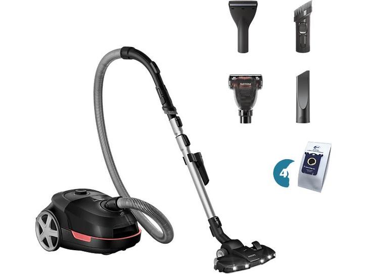 Philips -   Stofzuiger Met Zak Diep Zwart, Witgoed en Apparatuur, Stofzuigers, Minder dan 1200 watt, Stofzak, Nieuw, Stofzuiger