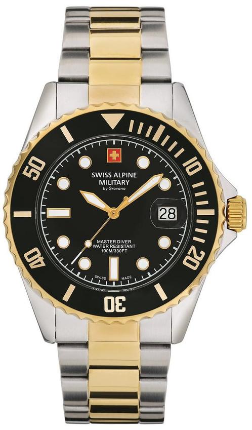 Swiss Alpine Military 7053.1147 Master Diver horloge, Sieraden, Tassen en Uiterlijk, Horloges | Heren, Staal, Nieuw, Staal, Overige merken