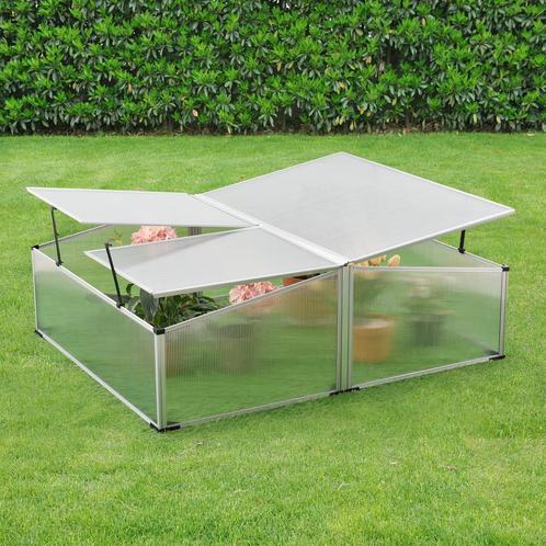 Tuinkas kweekkas mini 100x120x30-40 cm polycarbonaat, Tuin en Terras, Kweekspullen, Nieuw, Verzenden