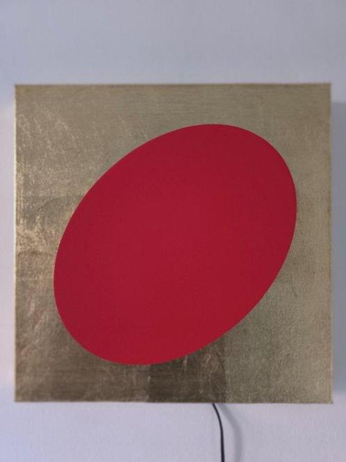 Bruno Bani (1964) - Orbita...foglia oro rosso, Antiek en Kunst, Kunst | Schilderijen | Modern