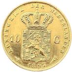 Gouden 10 gulden 1897 streepje onder 7 Wilhelmina Schaars