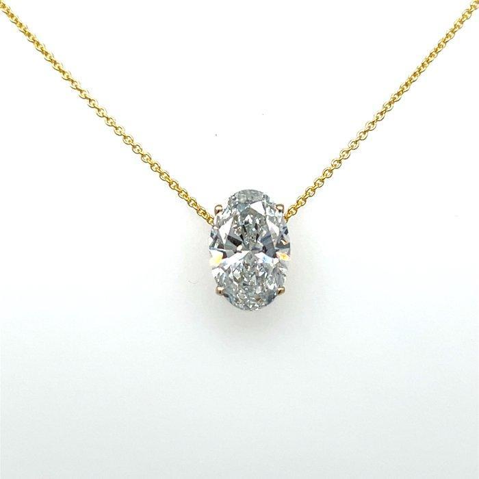Halsketting - 14 karaat Geel goud - 4.01ct. tw. Diamant, Sieraden, Tassen en Uiterlijk, Kettingen