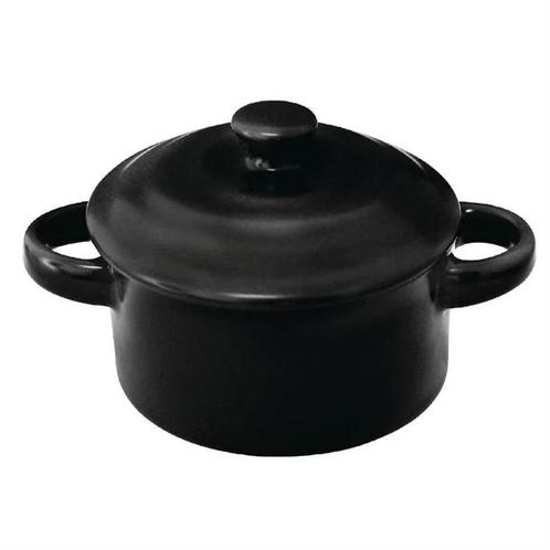 Mini braadpan | Steengoed | Zwart | Ø142ml | 4 stuks, Zakelijke goederen, Horeca | Overige, Verzenden