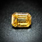 1 pcs Diamant - 0.26 ct - Smaragd - fancy intens brown
