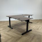 slinger hoekbureau (links) 200x160 cm,  Bruin - antraciet, Huis en Inrichting, Bureaus, Ophalen of Verzenden, Gebruikt, Bureau