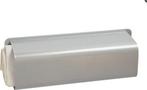 Krantenrol in gelakt staal , zilvergrijs 40cmx14cmx8cm