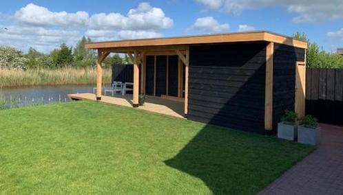 ACTIE! Plat dak overkapping met schuur van 8x3m voor €4748,0, Tuin en Terras, Overkappingen, Veranda, Nieuw, Ophalen of Verzenden