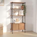 vidaXL Opbergrek 5-laags met kast 80x40x163 cm staal en, Verzenden, Nieuw, 50 tot 100 cm, 150 tot 200 cm