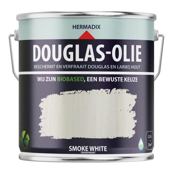 Hermadix Douglas Olie Smoke White 2,5 liter, Doe-het-zelf en Verbouw, Verf, Beits en Lak, Nieuw, Ophalen of Verzenden