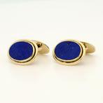 Manchetknopen - 14 karaat Geel goud - Lapis Lazuli, Sieraden, Tassen en Uiterlijk, Antieke sieraden