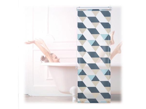 Veiling - Douchegordijn - 60 x 240 cm - driehoek design - ke, Huis en Inrichting, Badkamer | Badtextiel en Accessoires