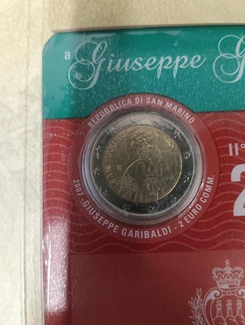San Marino. 2 Euro 2007 Garibaldi (Zonder Minimumprijs), Postzegels en Munten, Munten | Europa | Euromunten