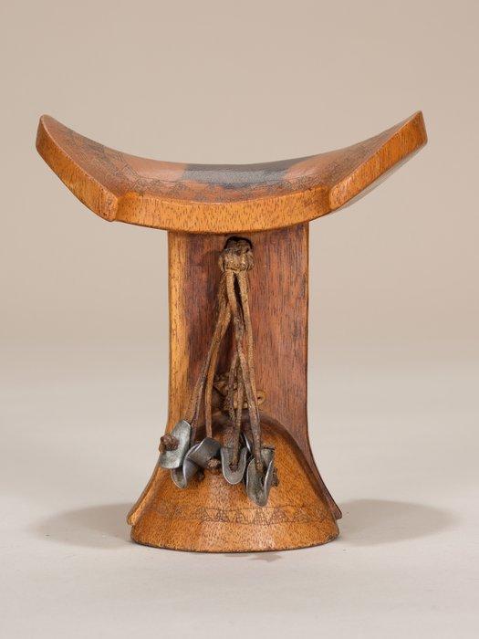 Hoofsteun — Kaara / Hamer / Banna, Ethiopië — Hout & leer —, Antiek en Kunst, Kunst | Niet-Westerse kunst
