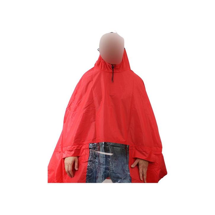 Hooodie Poncho Deluxe , Koplampproof one-size-fits-all Rood, Fietsen en Brommers, Fietsaccessoires | Fietskleding, Nieuw, Verzenden