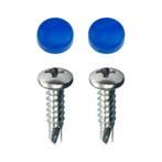 Kentekenplaat Bevestiging set 5.0x16mm Blauw, Ophalen of Verzenden, Nieuw